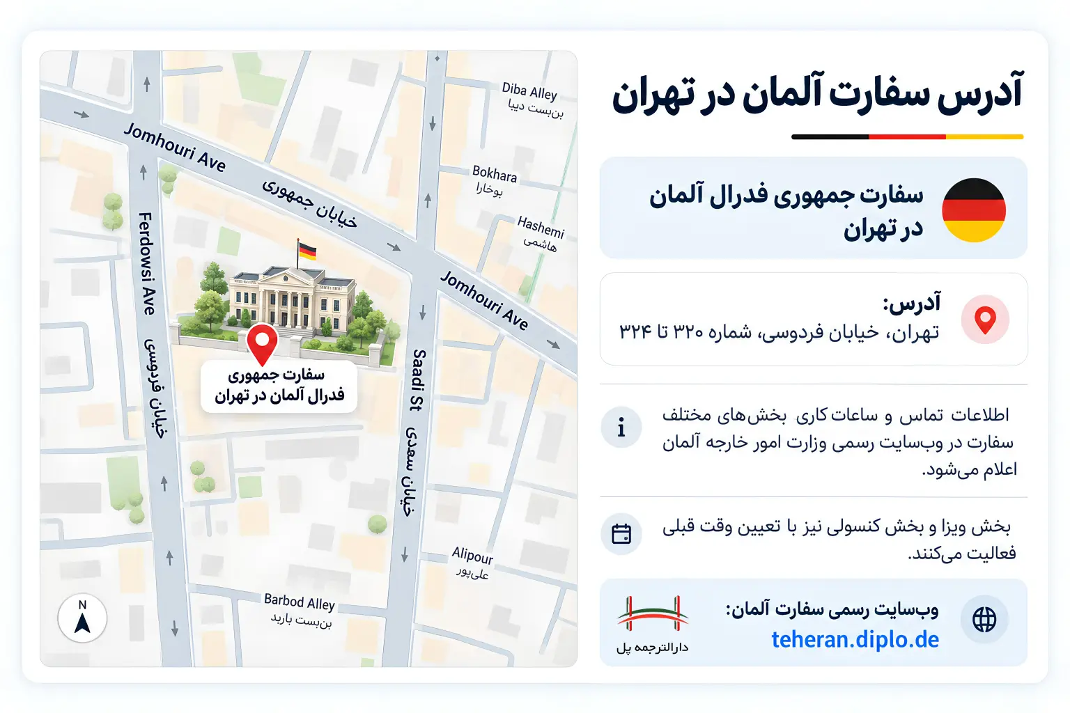 سفارت آلمان در تهران در خیابان فردوسی